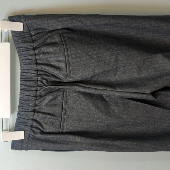 R Label Women's High Waist Straight Leg Dress Pants Gray Size L Pin Stri… - Picture 8 of 11